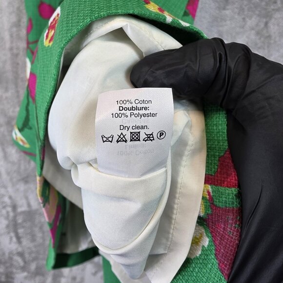 J Crew Dress Womens 0 Green Floral Sleeveless Sheath Pockets Style G2657 Spring - Picture 7 of 10